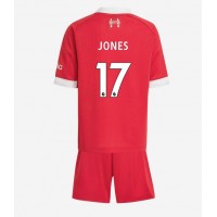 Stroje piłkarskie Liverpool Curtis Jones #17 Koszulka Podstawowej dla dzieci 2025-26 Krótki Rękaw (+ szorty)